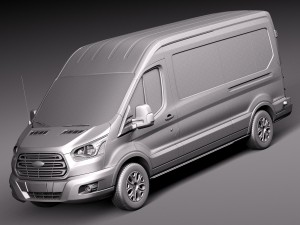 Transit Medium Passenger 2014 3D Model