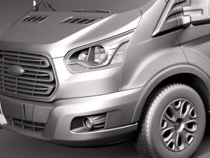 Transit Medium Passenger 2014 3D Model