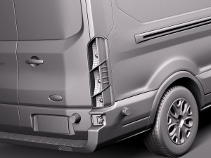 Transit Medium Passenger 2014 3D Model