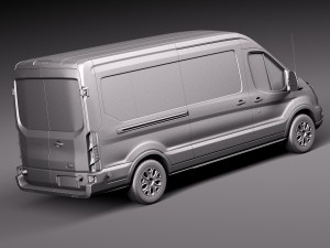 Transit Medium Passenger 2014 3D Model