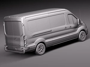 Transit Medium Passenger 2014 3D Model