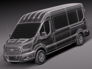 Transit Medium Passenger 2014 3D Model
