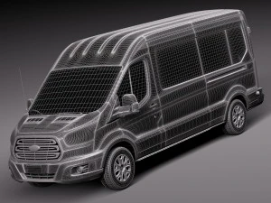 Transit Medium Passenger 2014 3D Model