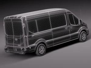 Transit Medium Passenger 2014 3D Model