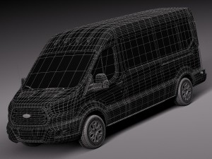 Transit Medium Passenger 2014 3D Model