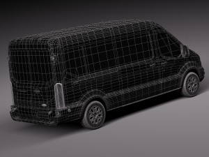 Transit Medium Passenger 2014 3D Model