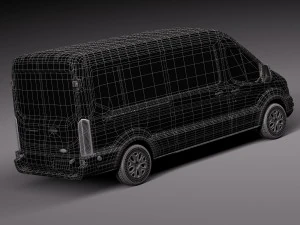 Transit Medium Passenger 2014 3D Model