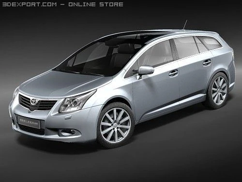 Toyota Avensis Tourer 2009 3D Model .c4d .max .obj .3ds .fbx .stl .blend 