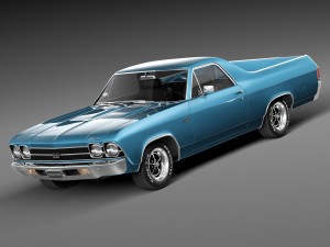 Chevrolet El Camino SS 1969 3D Model