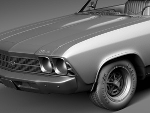 Chevrolet El Camino SS 1969 3D Model