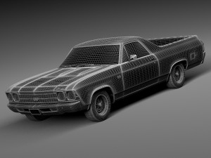 Chevrolet El Camino SS 1969 3D Model