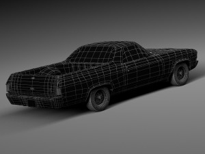 Chevrolet El Camino SS 1969 3D Model