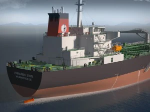 Oil Tanker Ship Evergreen State 3D Model