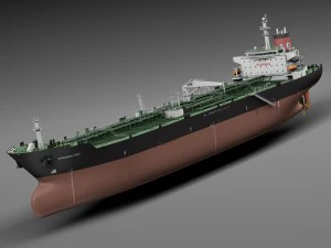 Oil Tanker Ship Evergreen State 3D Model
