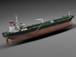 Oil Tanker Ship Evergreen State 3D Model
