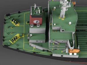 Oil Tanker Ship Evergreen State 3D Model