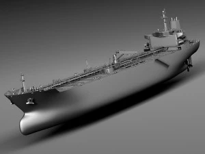 Oil Tanker Ship Evergreen State 3D Model