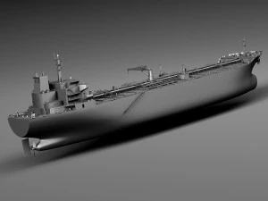 Oil Tanker Ship Evergreen State 3D Model