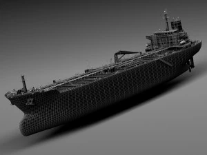 Oil Tanker Ship Evergreen State 3D Model