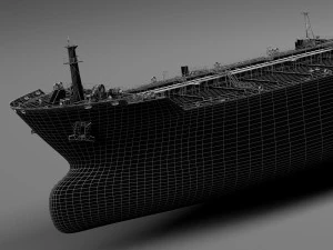 Oil Tanker Ship Evergreen State 3D Model