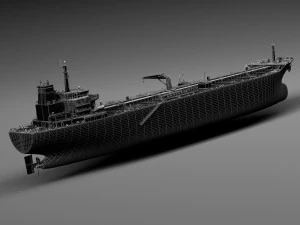 Oil Tanker Ship Evergreen State 3D Model