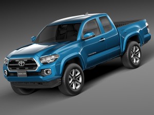 Toyota Tacoma Short Cab 2016 Modelo 3D