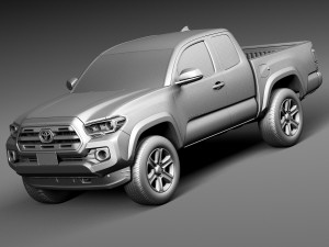 Toyota Tacoma Short Cab 2016 Modelo 3D