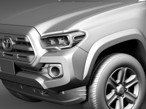 Toyota Tacoma Short Cab 2016 Modelo 3D
