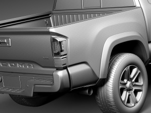 Toyota Tacoma Short Cab 2016 Modelo 3D