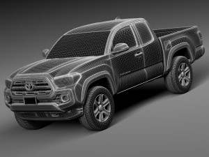 Toyota Tacoma Short Cab 2016 Modelo 3D