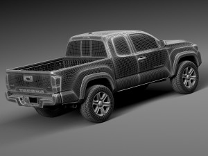 Toyota Tacoma Short Cab 2016 Modelo 3D