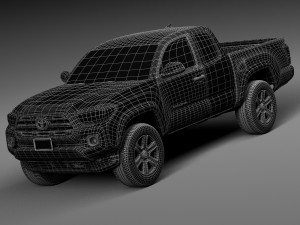 Toyota Tacoma Short Cab 2016 Modelo 3D