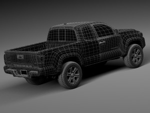 Toyota Tacoma Short Cab 2016 Modelo 3D