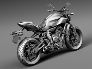 Yamaha FZ-07 2016 3D Model