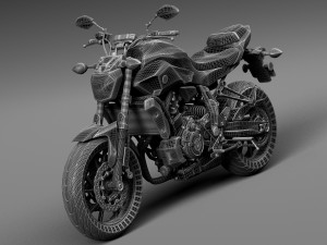 Yamaha FZ-07 2016 3D Model