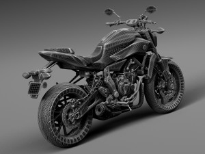 Yamaha FZ-07 2016 3D Model