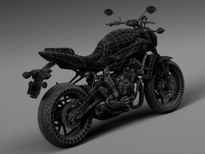 Yamaha FZ-07 2016 3D Model