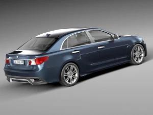 Generic Average Luxury Sedan 2015 3D Model