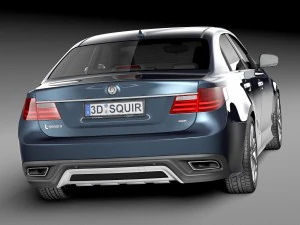 Generic Average Luxury Sedan 2015 3D Model