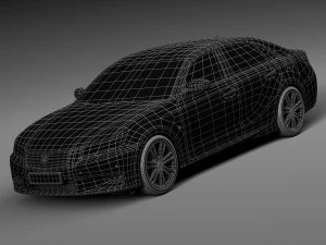 Generic Average Luxury Sedan 2015 3D Model