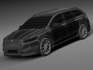Mondeo Vignale Estate 2015 3D Model