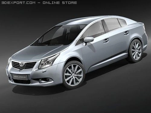 Toyota Avensis 2009 3D Model .c4d .max .obj .3ds .fbx .stl .blend