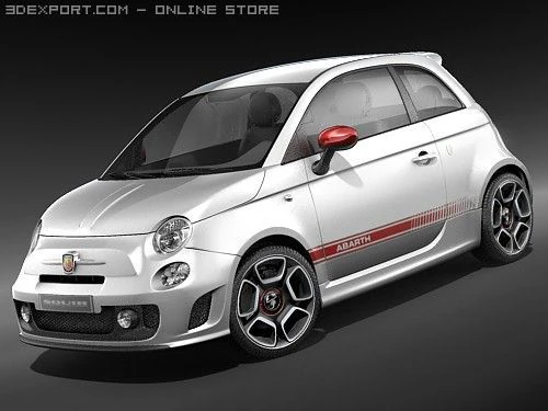 Fiat 500Abarth Modello 3D .c4d .max .obj .3ds .fbx .stl .blend 