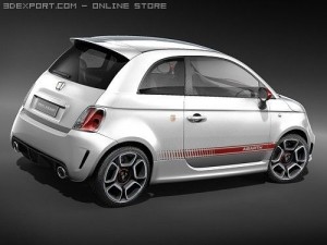 Fiat 500 Abarth 3D मॉडल
