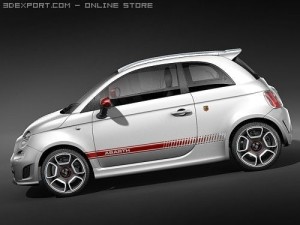 Fiat 500 Abarth 3D मॉडल