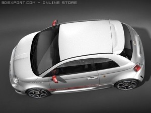 Fiat 500 Abarth 3D मॉडल