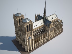 Notre-Dame de Paris Cathedral Modèle 3D