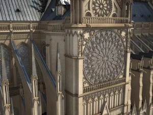 Notre-Dame de Paris Cathedral 3D Model