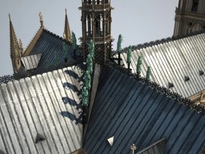 Notre-Dame de Paris Cathedral 3D Model