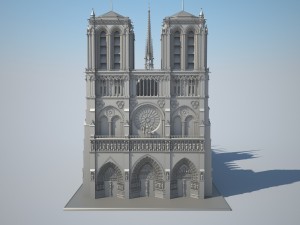Notre-Dame de Paris Cathedral Modèle 3D